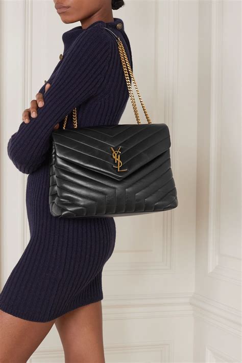 loulou monogram ysl medium chain bag with black hardware|LOULOU MEDIUM IN QUILTED LEATHER .